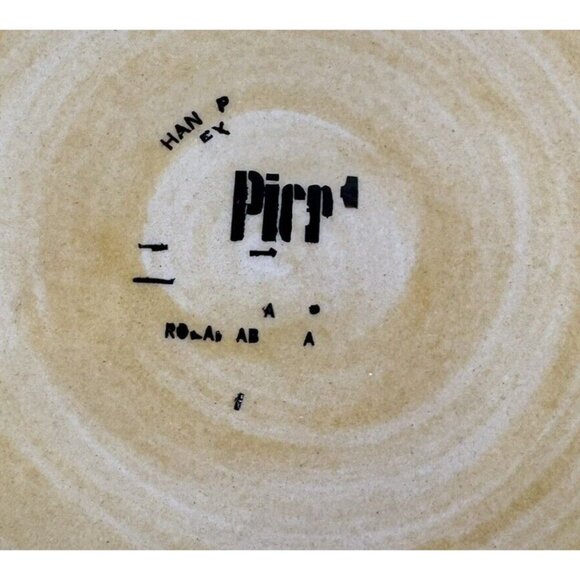 Pier 1 ELIZABETH Handpaint Green Yellow Floral Stoneware Soup Pasta Bowls Set 4 - Picture 10 of 16